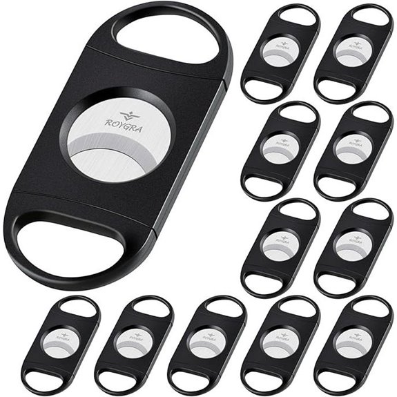 Roygra Cigar Cutter Set (12 Pack) with Double Blade