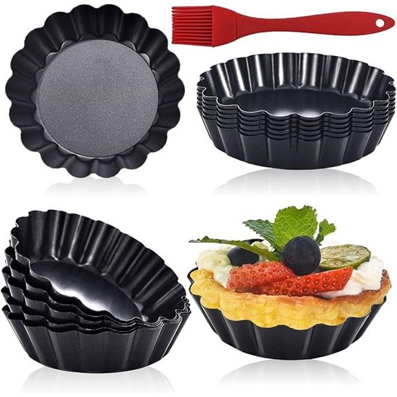 DATANYA 12-Pack Mini Tart Pans Nonstick 3-inch