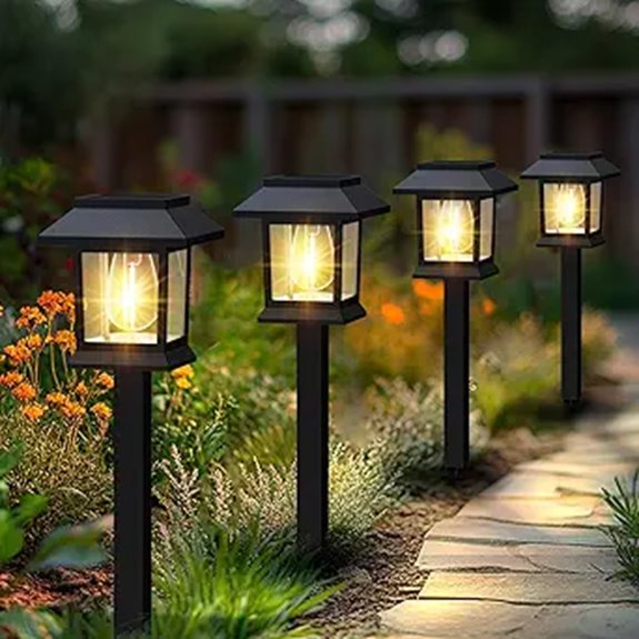 Solar Pathway Lights 12 Pack Waterproof Outdoor Decor