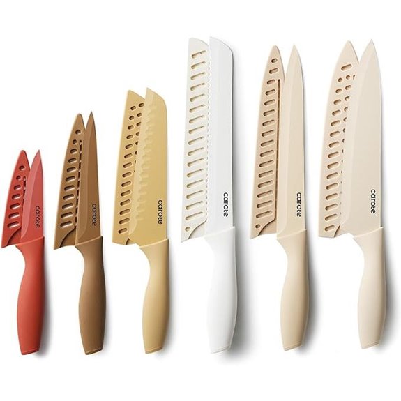 CAROTE 12-Piece Knife Set with Blade Guards