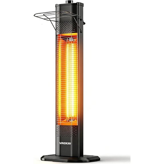 VAGKRI 1500W Infrared Patio Heater with Safety Features