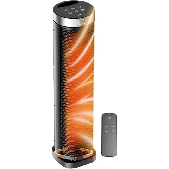 Indoor Space Heater with Remote Oscillating 1500W
