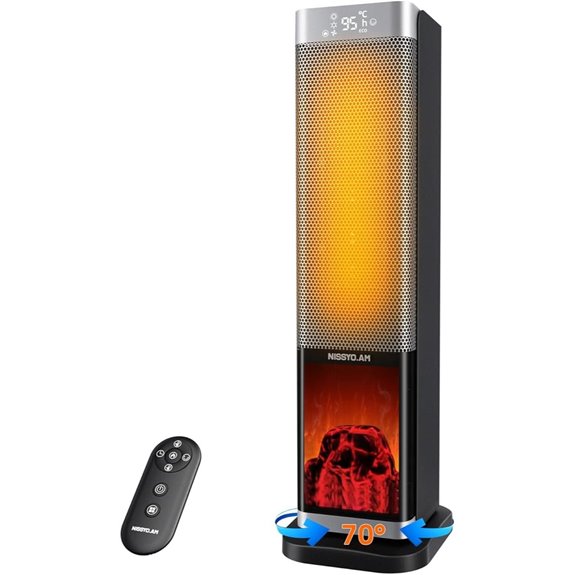 24-Inch 1500W Tower Space Heater with Remote