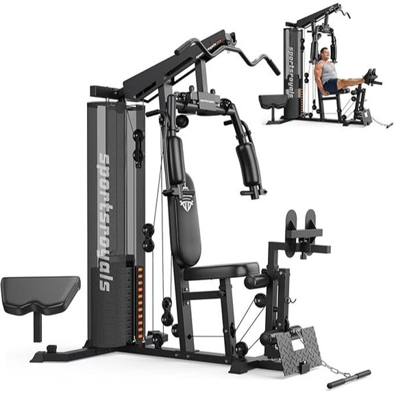 Sportsroyals 150LBS Full Body Gym Workout Machine
