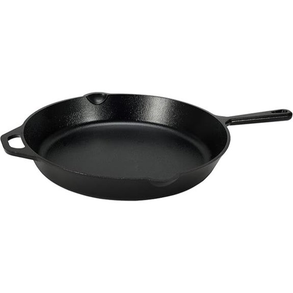 Amazon Basics 15-Inch Pre-Seasoned Cast Iron Skillet