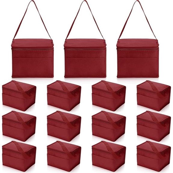 Nuogo 15 Pack Insulated Lunch Bags Set