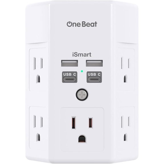 One Beat 1680J Power Strip with USB and Surge Protection