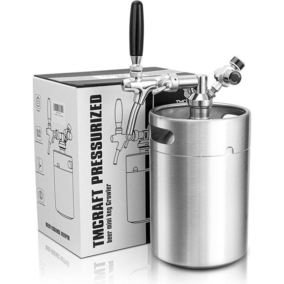 TMCRAFT 170oz Mini Keg Growler with Faucet System