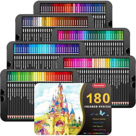 Soucolor 180-Color Artist Colored Pencils Set