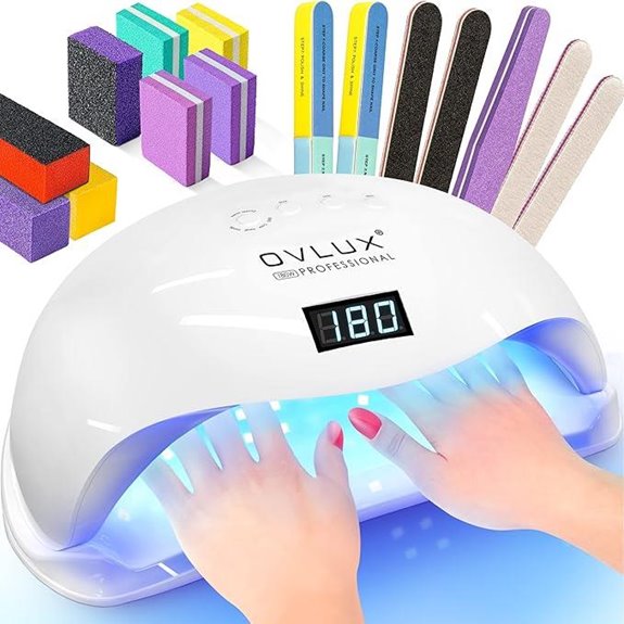 OVLUX 180W UV LED Nail Lamp with LCD Display