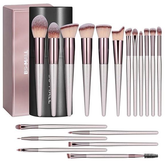 BS-MALL 18-Pc Premium Synthetic Makeup Brush Set