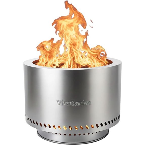 VivaGarden 19.5 Inch Smokeless Outdoor Fire Pit