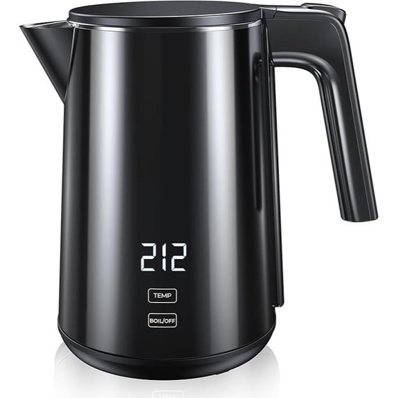 Electric Kettle 1.0L 1200W with Temp Control & Auto Shut-Off