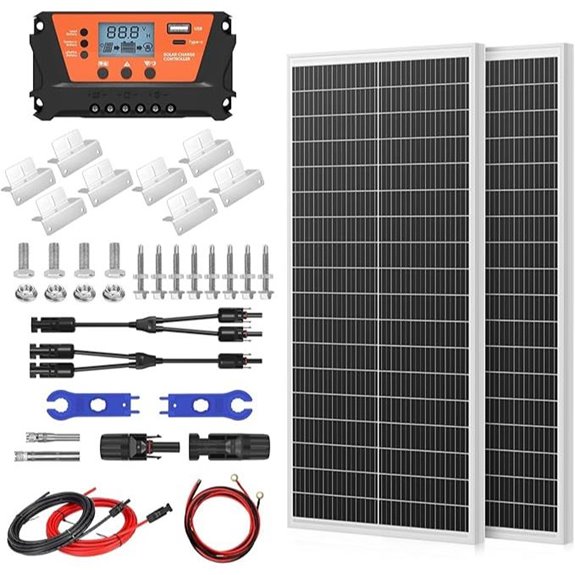 200W Solar Panel Kit with Charge Controller and Connectors