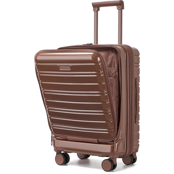 LARVENDER 20-Inch Expandable Hardside Carry-On Luggage