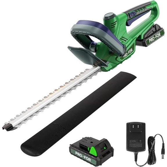 Cordless 20V Hedge Trimmer with Battery and Charger