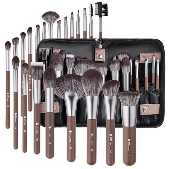DUcare 22-Piece Synthetic Makeup Brush Set with Case