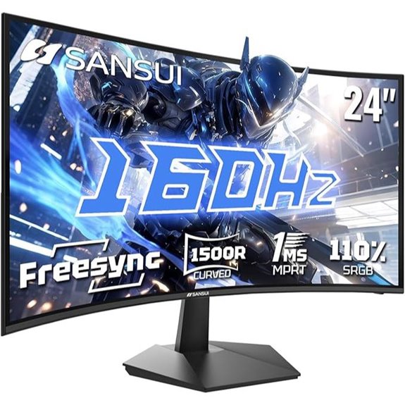 SANSUI 24 Curved 160Hz Gaming Monitor with HDMI