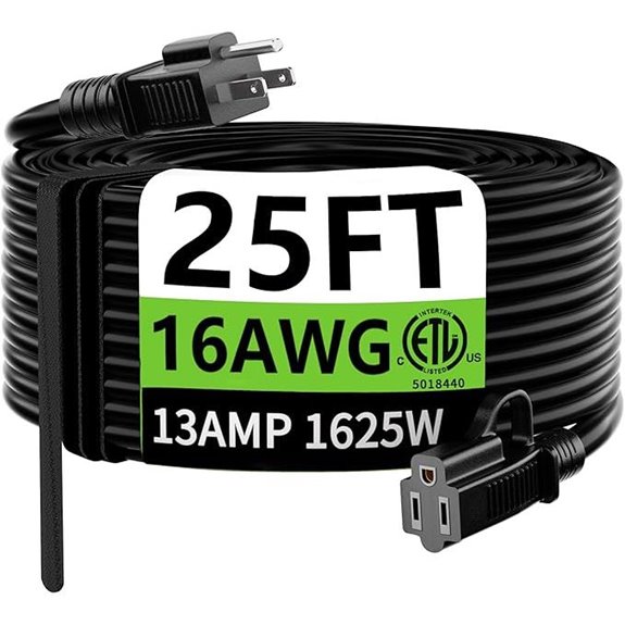 HUANCHAIN 25ft Waterproof Outdoor Extension Cord