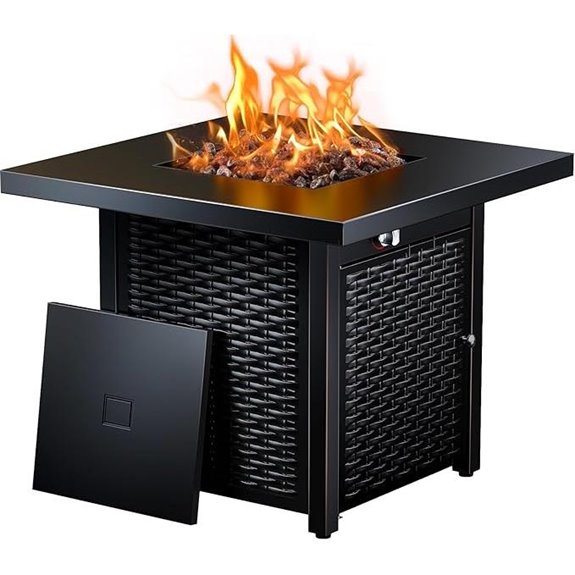 Ciays 28-Inch CSA-Listed Gas Fire Pit with Lid