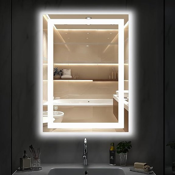 DUMOS 28x21 LED Backlit Bathroom Mirror