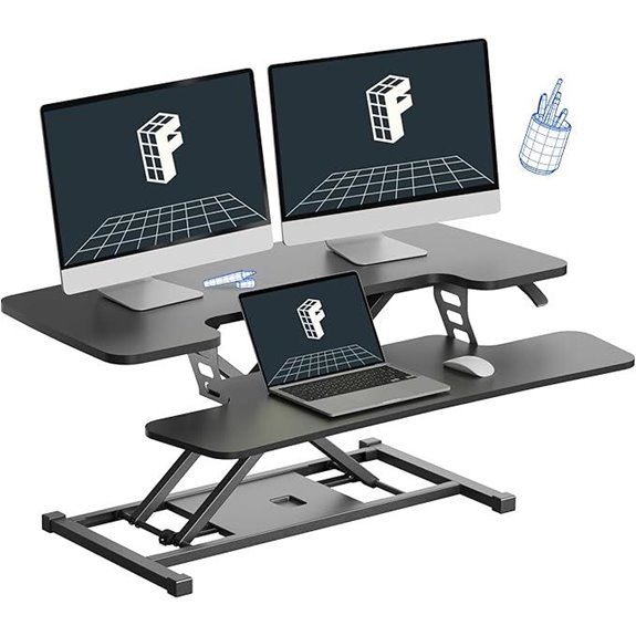 FLEXISPOT 36-Inch Height-Adjustable Sit-Stand Desk Converter