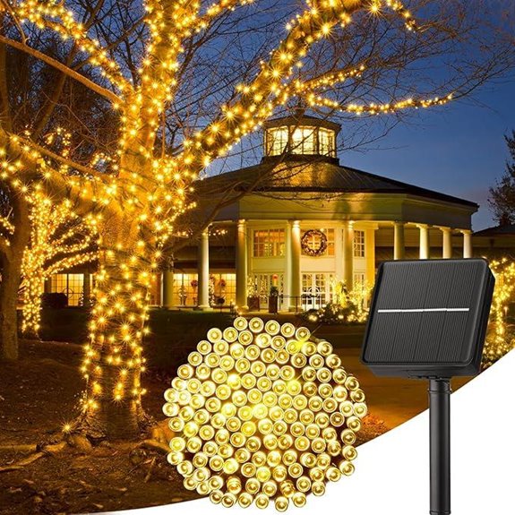 Minetom 40ft Solar String Lights with 8 Modes