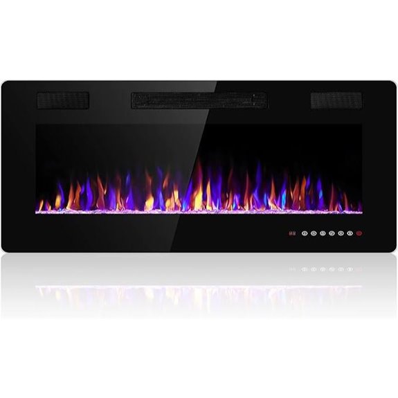 42-Inch Wall-Mount Electric Fireplace with Remote