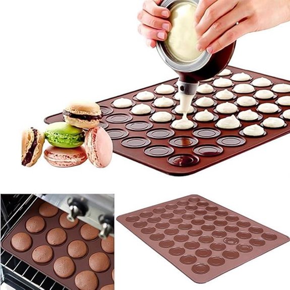 48 Hole Silicone Macaron Baking Mat Kit