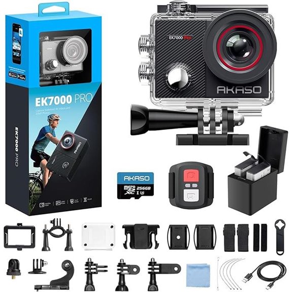 AKASO EK7000 Pro 4K Action Camera with Accessories