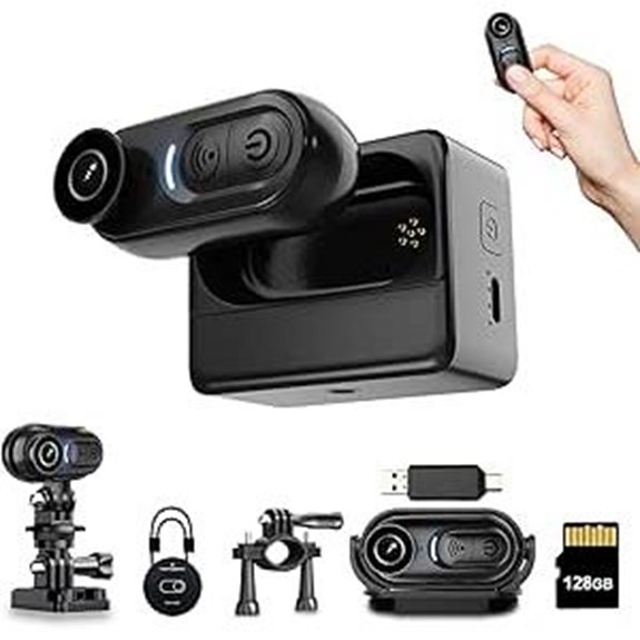 4K Mini Body Camera with 128GB Storage