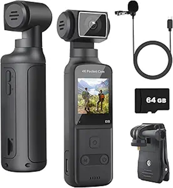 4K Body Camera with Microphone and 64GB Storage