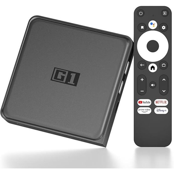 Kinhank G1 Android TV Box 4K HDR Wi-Fi 6 Remote