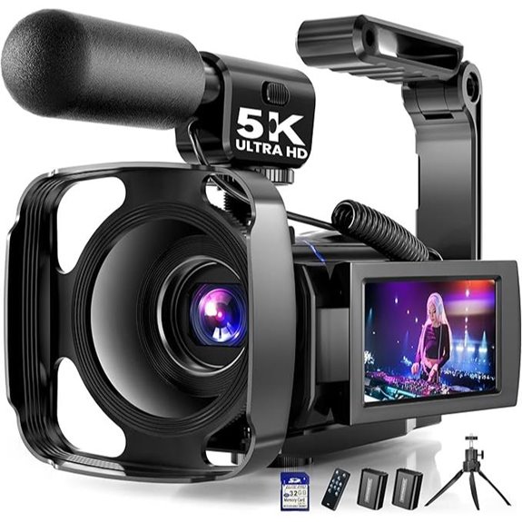 4K Video Camera Camcorder with 64MP and Night Vision