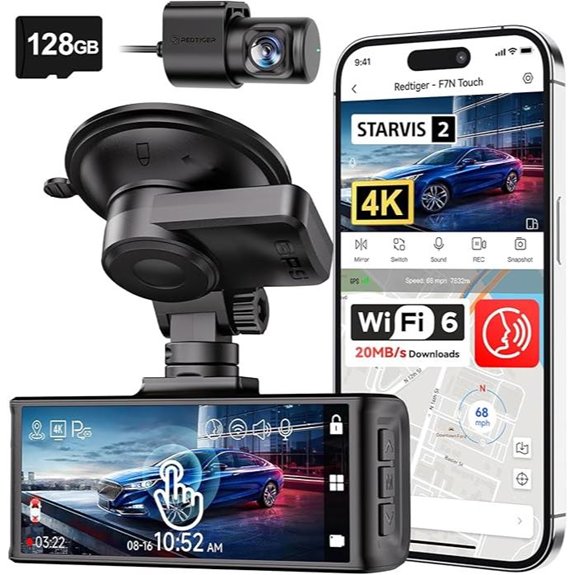 REDTIGER 4K Starvis 2 Dash Cam with GPS