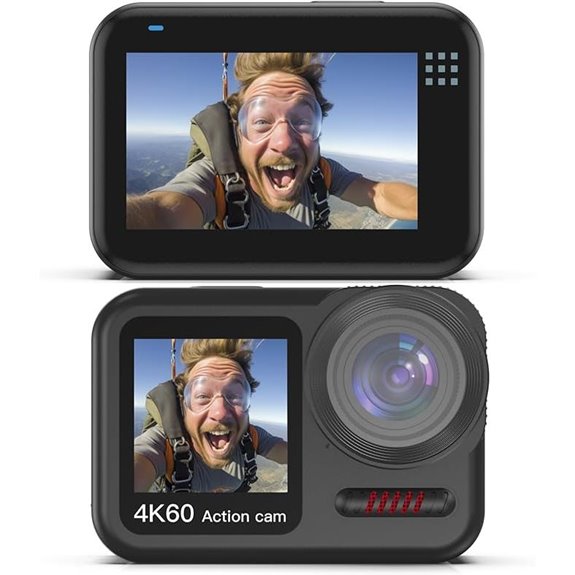 4K Waterproof Action Camera with Dual Screen and Stabilization