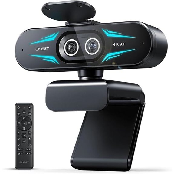4k webcam with dual cameras