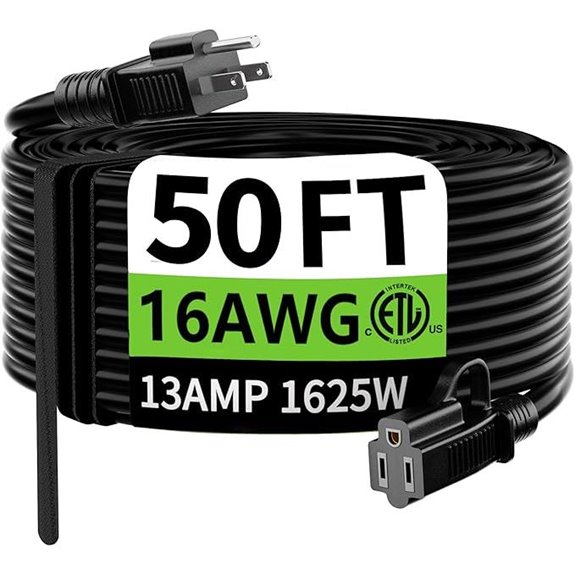 HUANCHAIN 50ft Waterproof Extension Cord ETL Listed