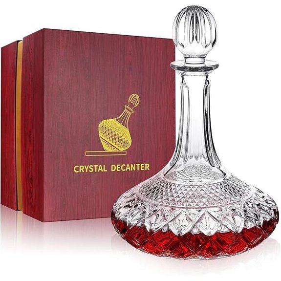 50oz Crystal Wine Decanter with Stopper and Box