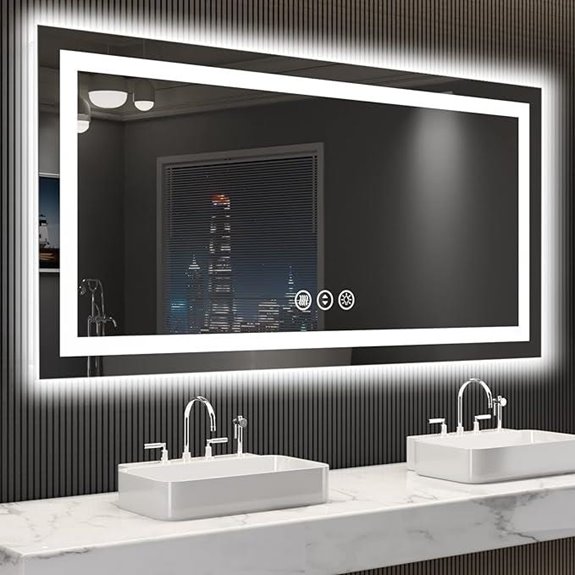 LOAAO 55X30 LED Bathroom Mirror with Lights