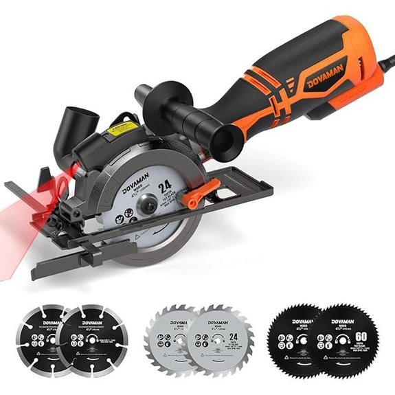 DOVAMAN 5.8A Circular Saw with Laser and Blades