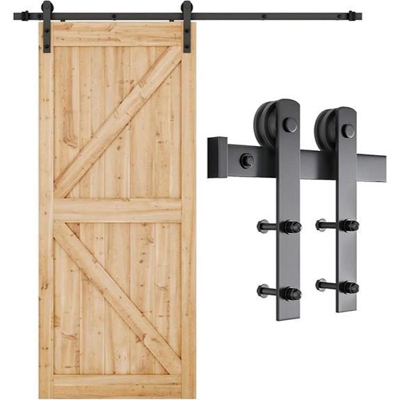 SMARTSTANDARD 6.6FT Barn Door Hardware Kit