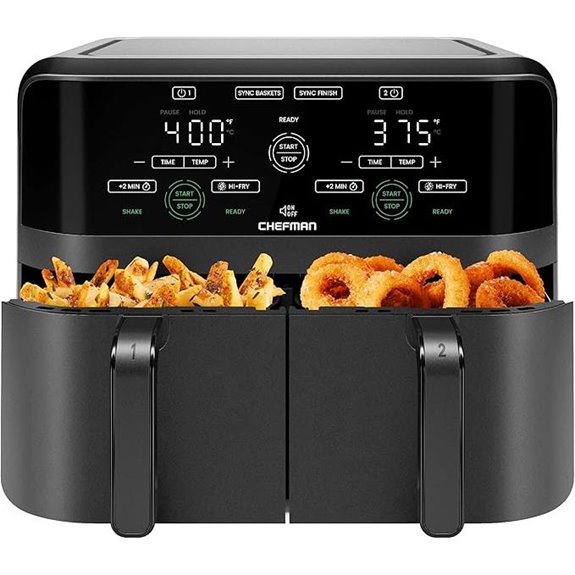 Chefman 6 Qt Dual Basket Air Fryer with Touchscreen