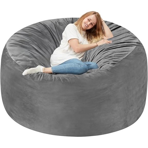 Homguava 6FT Bean Bag Chair with Memory Foam