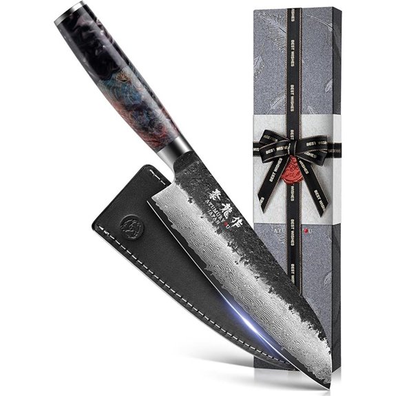 7-Inch Damascus Chef Knife with VG10 Steel Core