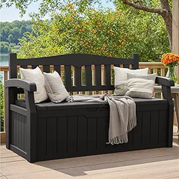 Greesum 80 Gallon Waterproof Outdoor Storage Bench