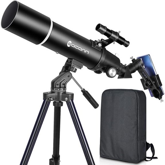 80mm Refractor Telescope for Adults and Beginners