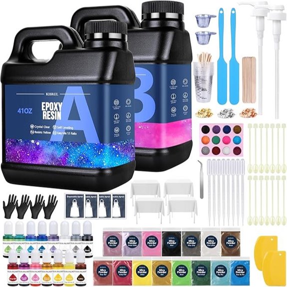 KISREL 82oz Clear Epoxy Resin Kit with Pigments