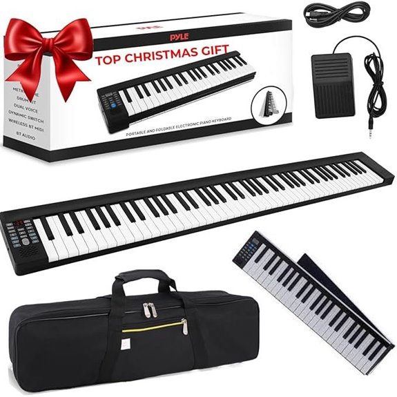 Pyle 88-Key Portable Digital Piano with Bluetooth