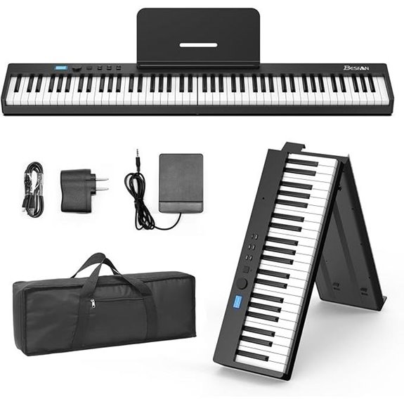 BESFAN 88-Key Folding Piano Keyboard with Accessories